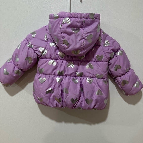 Carter’s Toddler Girls’ Winter Puffer Jacket Purple 2T - Picture 3 of 9